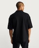 image 3 of F&F Textured Pique Short Sleeved Button Front Shirt in Navy