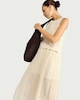image 1 of The F&F Edit Pure Cotton Embroidered Sleeveless Midi Dress in Cream