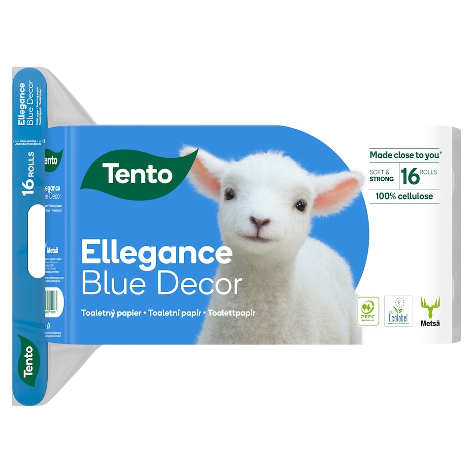 obrázok 1 z Tento Ellegance Blue Decor toaletný papier 3 vrstvy 16 kotúčov