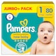 image 1 of Pampers New Baby Size 1 80 Nappies Jumbo+ Pack