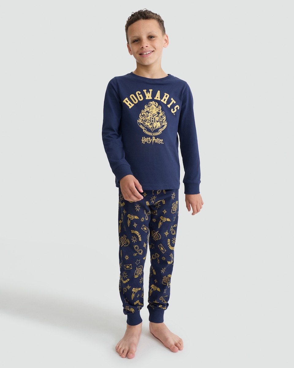 image 1 of Harry Potter Gryffindor Matching Family Christmas Pyjamas in Navy