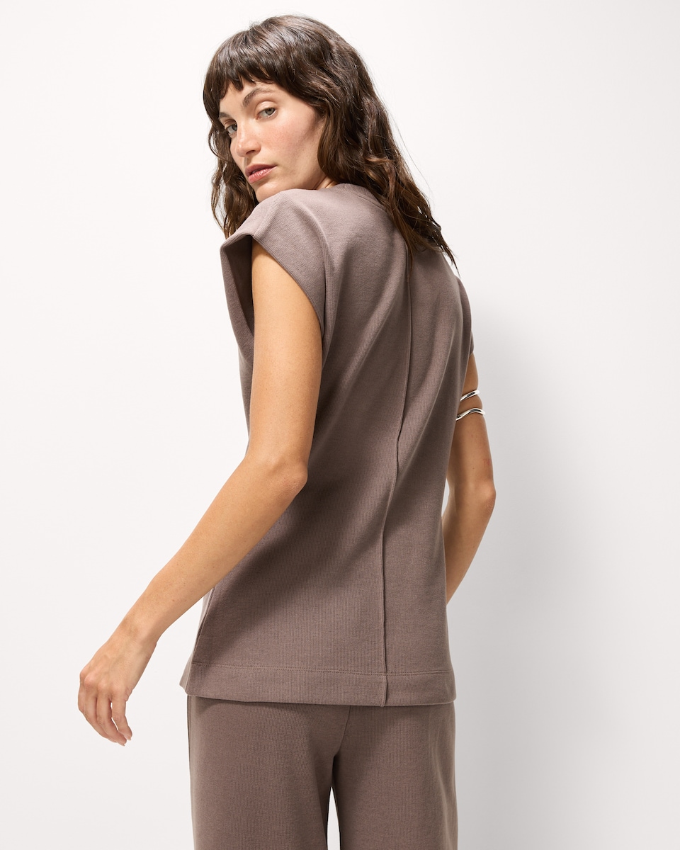 image 1 of F&F Brushed Seam Co-ord Top in Brown