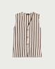 image 4 of F&F Textured Striped Button Front Co-ord Waistcoat in Multi Brown