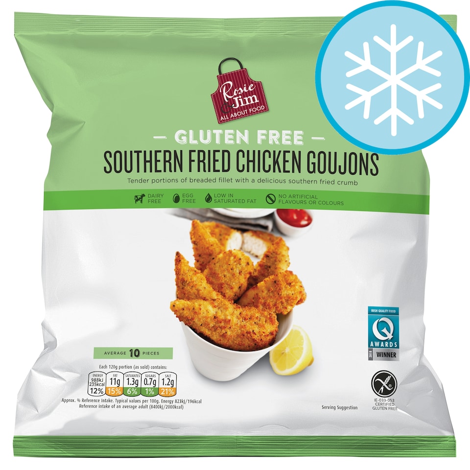 Rosie And Jim Gluten Free Southern Fried Chicken Goujons 400G