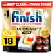 image 1 of Finish Powerball Ultimate Plus All In One Dishwasher Lemon Sparkle 18 Dishwasher Tablets 219.6g 