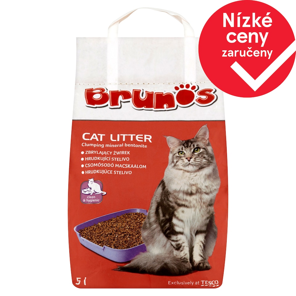 Brunos Hrudkující stelivo pro kočky 5l