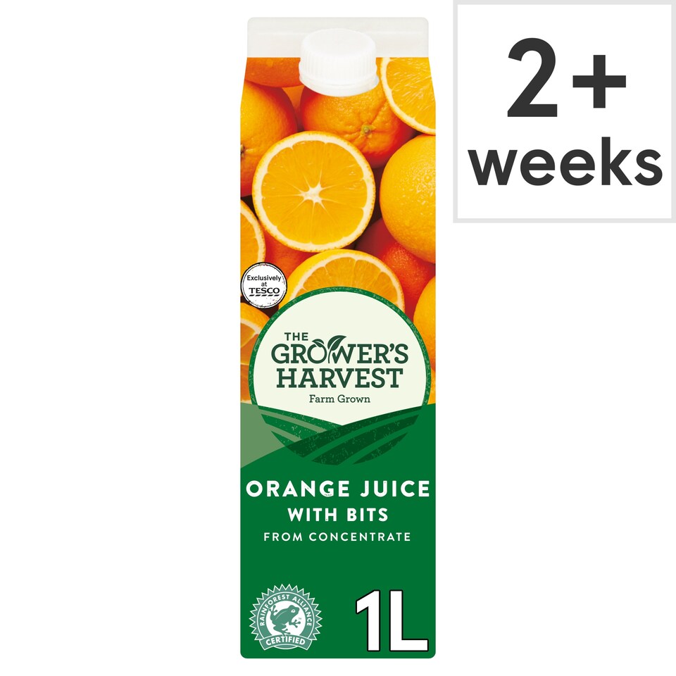 Growers Harvest Orange Juice With Bits 1L
