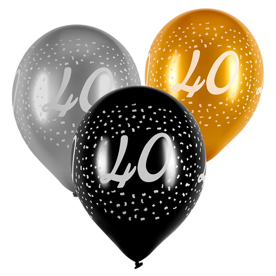 Tesco Age 40 Balloons 6 Pack