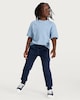 image 1 of F&F Boys Cotton Rich Cuffed Drawstring Cargo Joggers in Navy