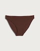 image 2 of F&F Textured High Leg Bikini Bottoms in Chocolate