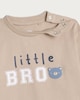 image 3 of F&F Baby 2-Piece Pure Cotton Little Bro Top and Leggings Set in Stone