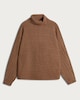 image 4 of F&F Cable Knit Roll Neck Batwing Jumper with Wool in Camel
