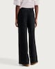 image 2 of F&F Pure Lyocell Drawstring Wide Leg Trousers in Black