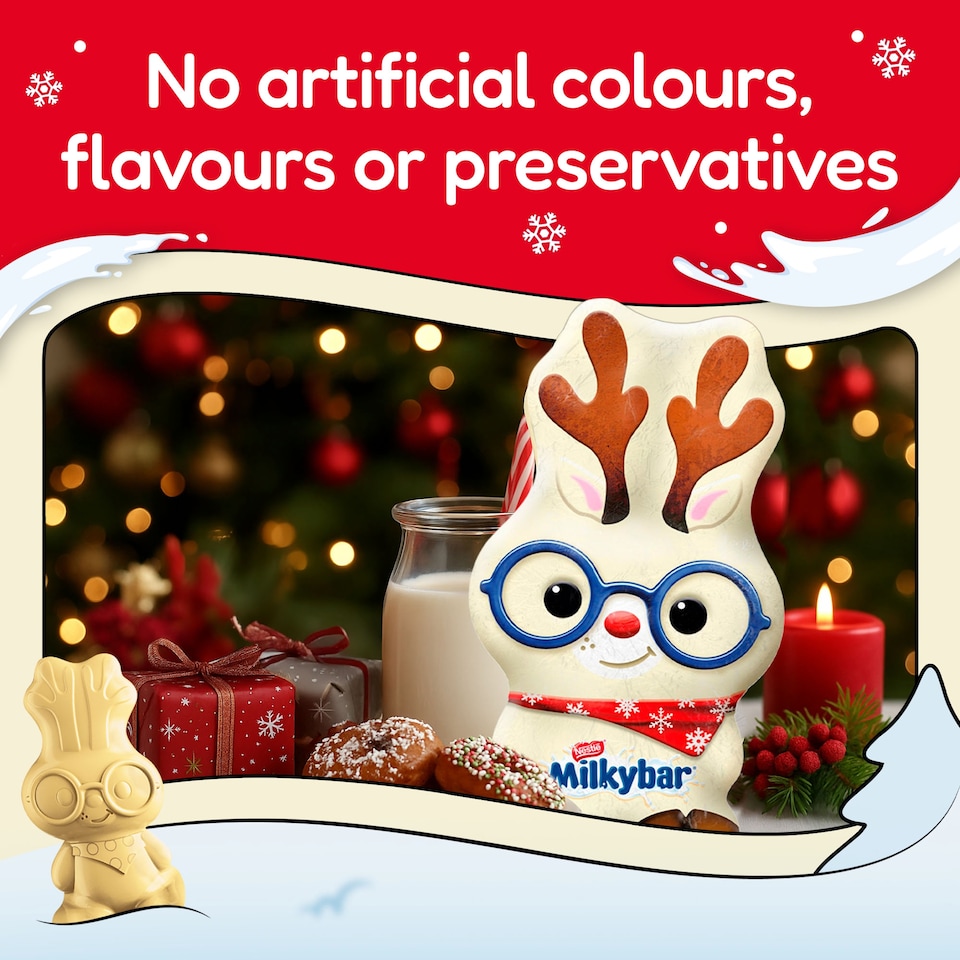 image 1 of Milkybar White Chocolate Christmas Reindeer 44G