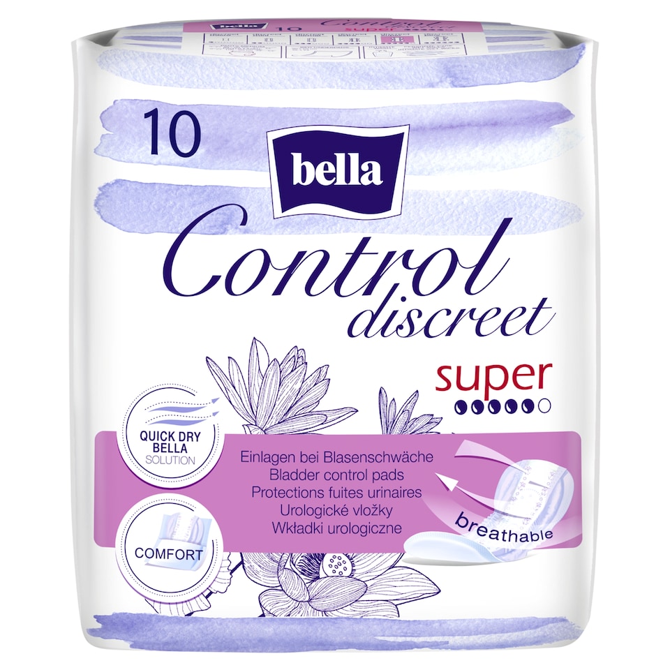 Bella Control Discreet Super urologické vložky 10 ks