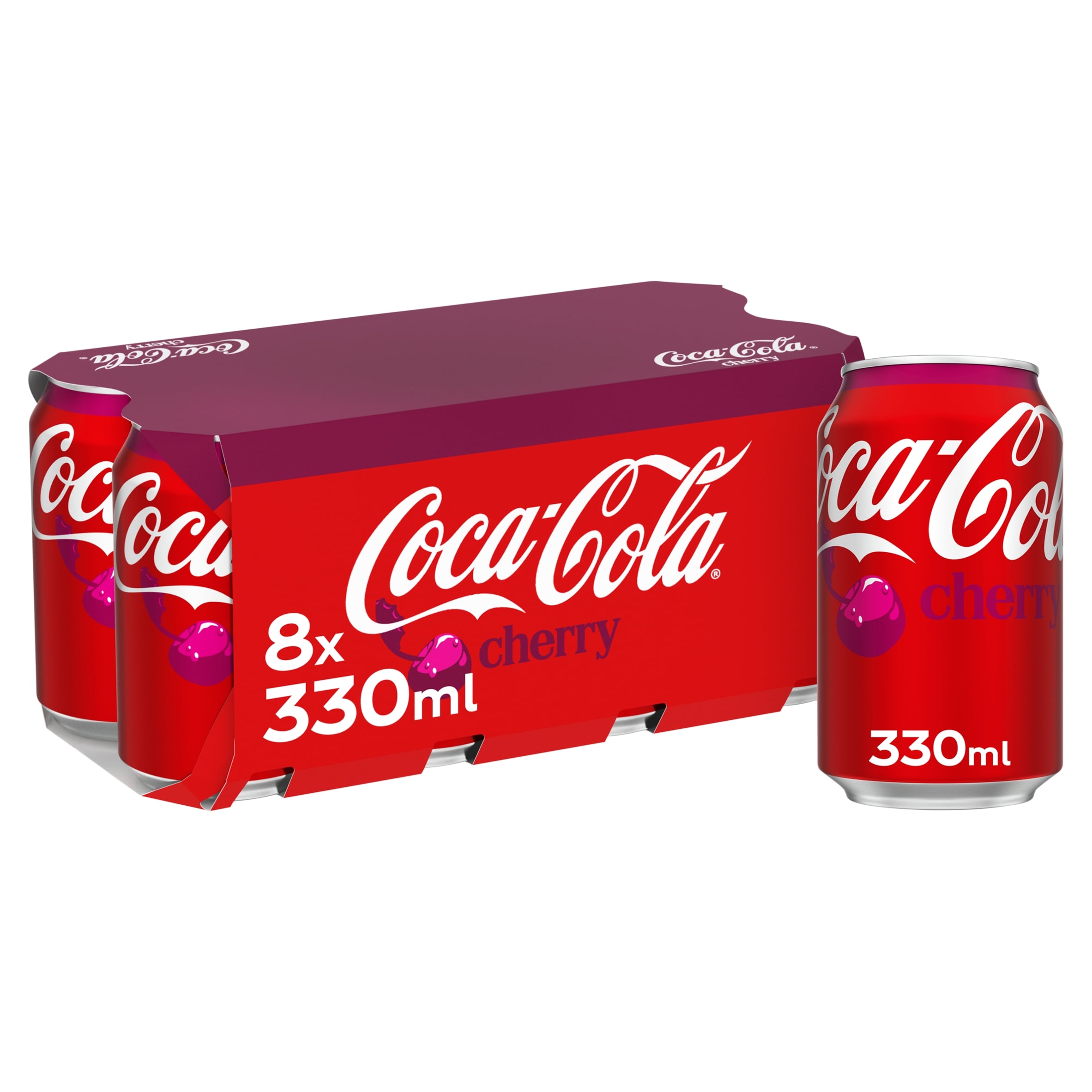 Coca-Cola Cherry Soft Drink Cans 8 x 330 mL