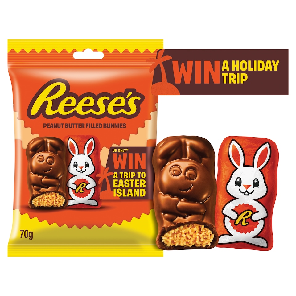 image 1 of Reese's Milk Chocolate Peanut Butter Bunnies 70g