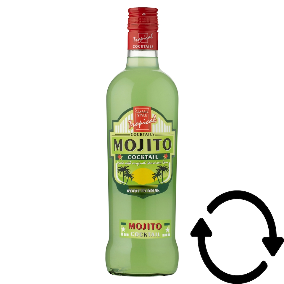 Tropical Classic Style Mojito Cocktail Low-Alcohol Drink 7% 0,7 l