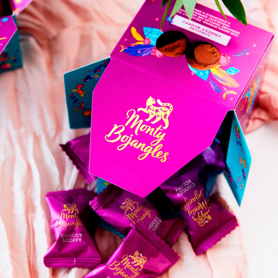 image 1 of Monty Bojangles Choccy Scoffy Truffles 135G