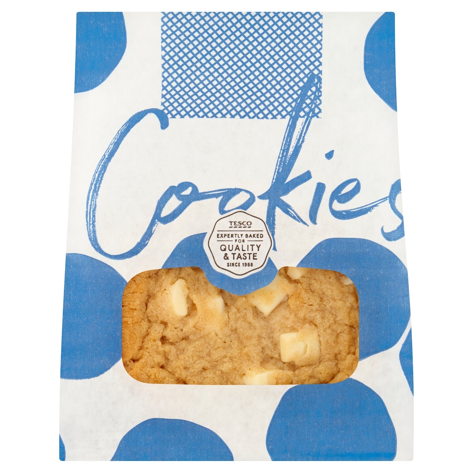 image 1 of Tesco White Chocolate Cookies 5 Pack