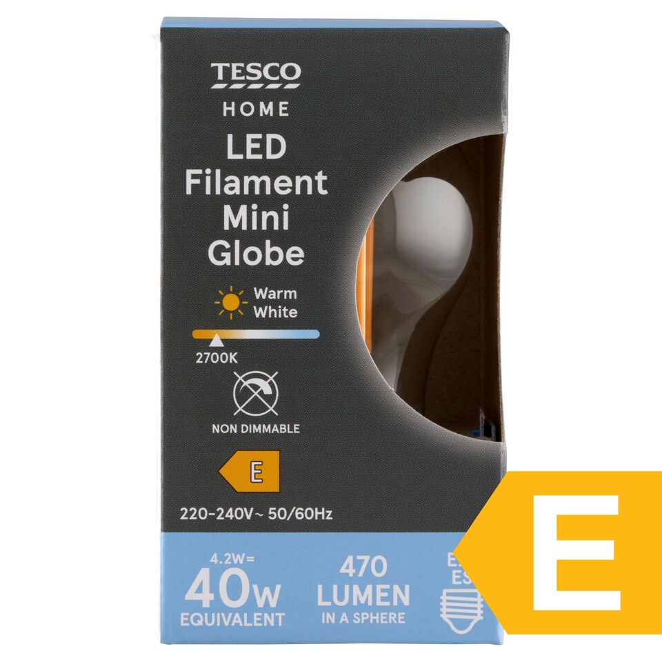 obrázok 1 z Tesco Home LED žiarovka 4,2W E27 teplé biele svetlo 1 ks