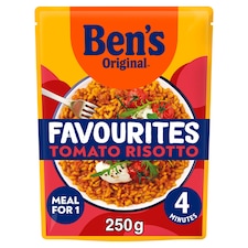 Bens Original Favourites Risotto Tomato and Italian Style Herbs Microwave Rice Meal 250g