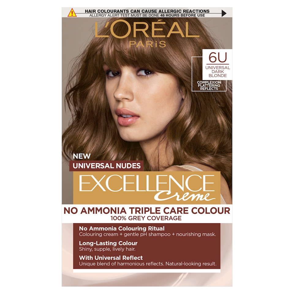 image 1 of L'Oreal Paris Excellence Universal Nudes 6U Dark Blonde Permanent Hair Dye