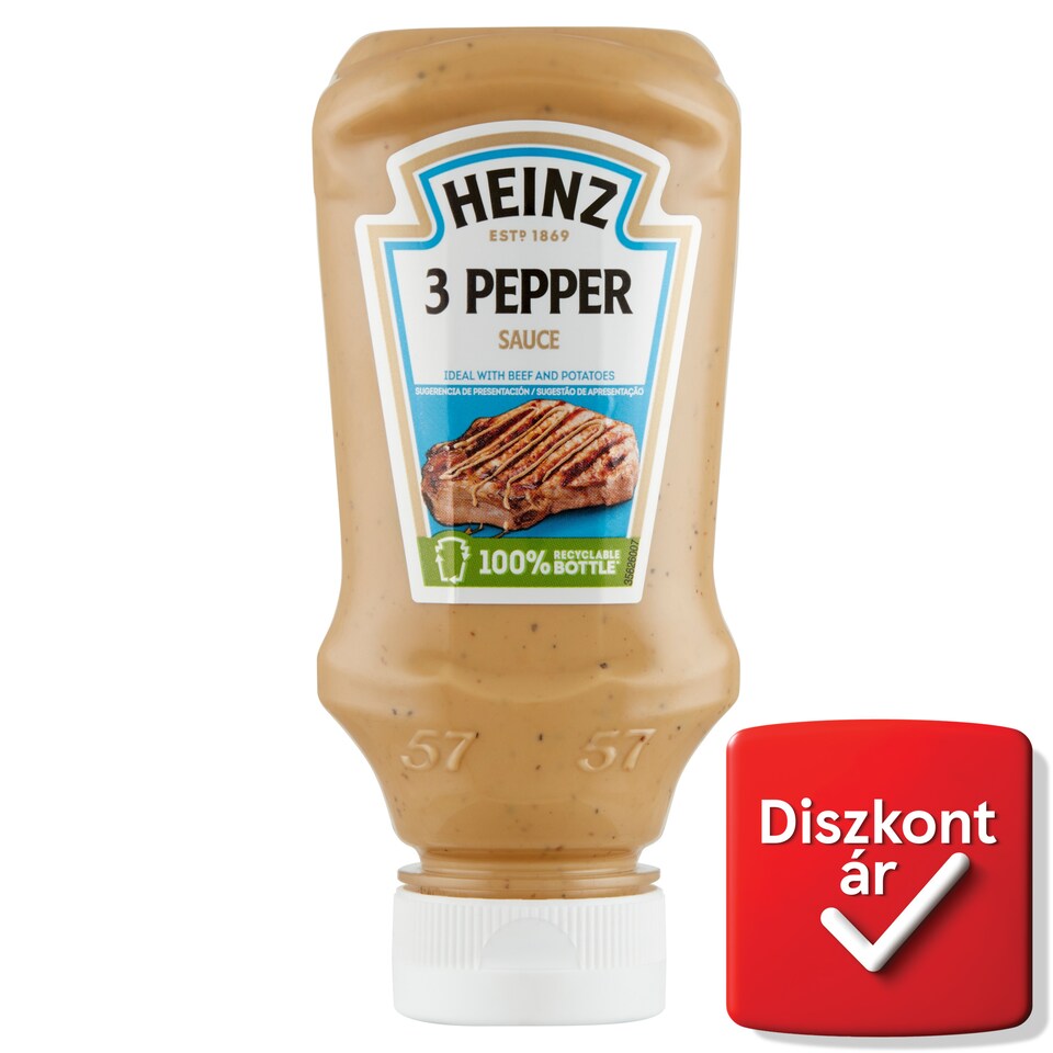 Heinz krémes szósz fekete-, fehér- és zöldborssal 220 g