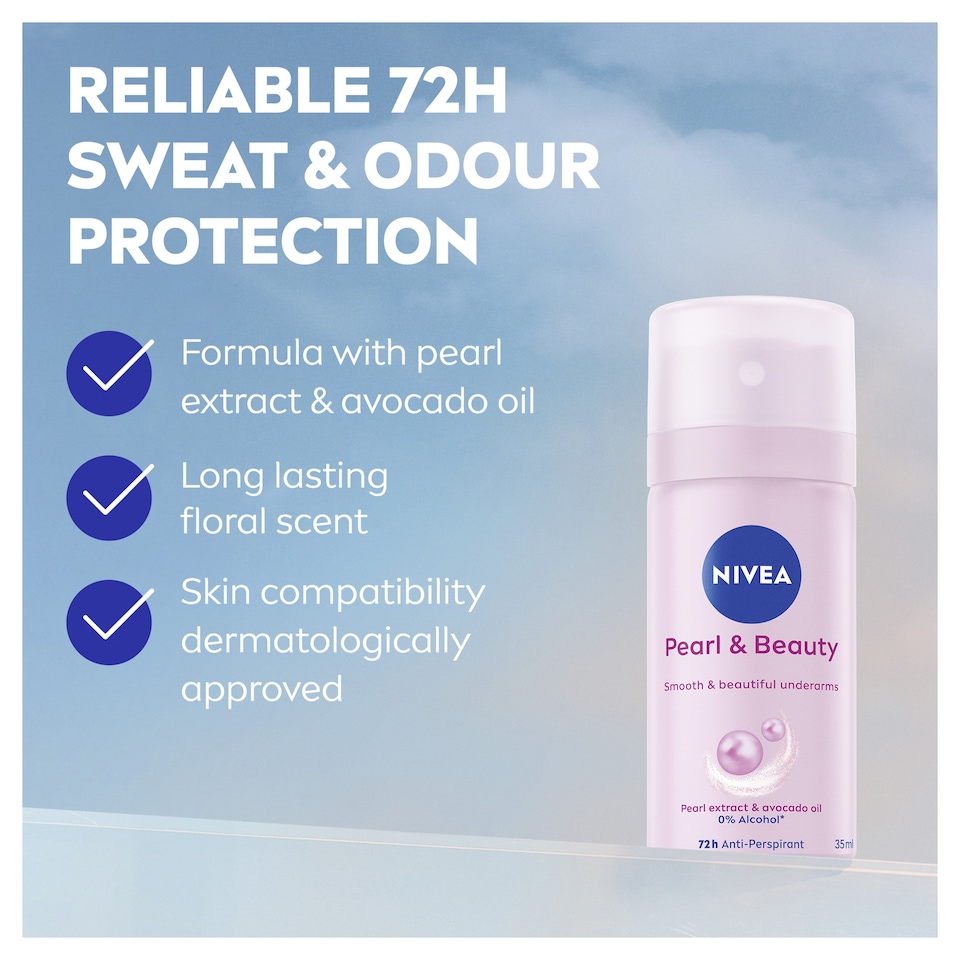 image 1 of NIVEA Pearl & Beauty Anti-Perspirant Deodorant Spray 35ml