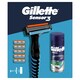 Gillette Készlet: Sensor3 Borotva + 5 Penge + Series Mini Borotvazselé  1. kép