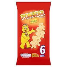 Pom Bear Original Potato Snacks 6 X 15G