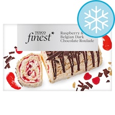 Tesco Finest Raspberry & Dark Chocolate Roulade 450G