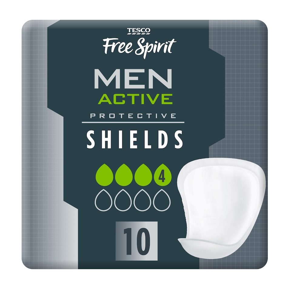 image 1 of Tesco Free Spirit Men Active Shields 10 Pack