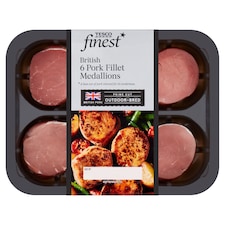 Tesco Finest British Pork Fillet Medallions 300G