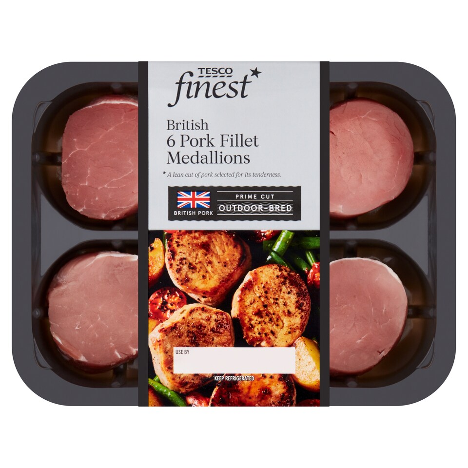Tesco Finest British Pork Fillet Medallions 300G