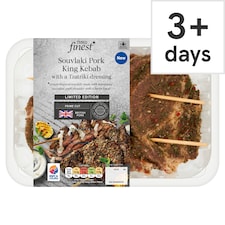 Tesco Finest Souvlaki Pork King Kebab with Tzatziki dressing 675g
