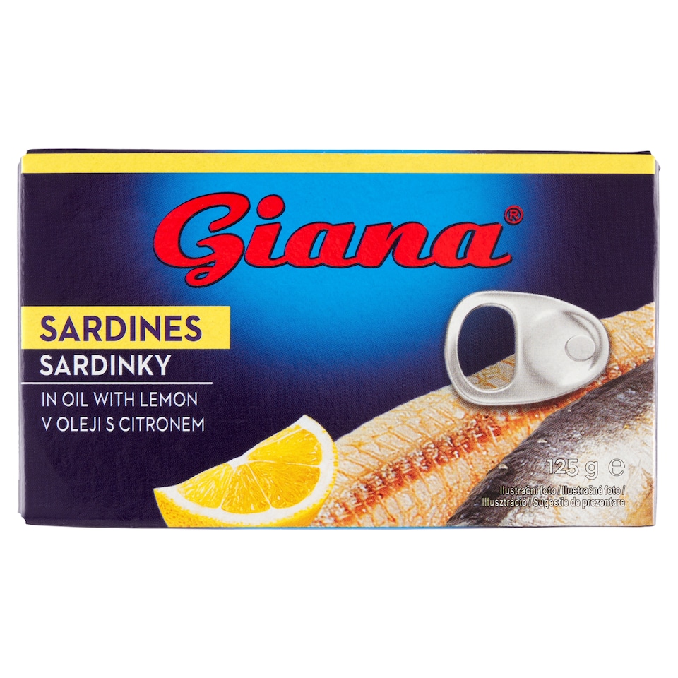 Giana Sardinky v rastlinnom oleji s citrónom 125 g