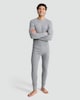 image 1 of F&F Cotton Blend Long Sleeved Thermal Top in Grey