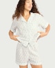 image 1 of F&F 2-Piece Pure Cotton Floral Pyjama Set in Multi Blue