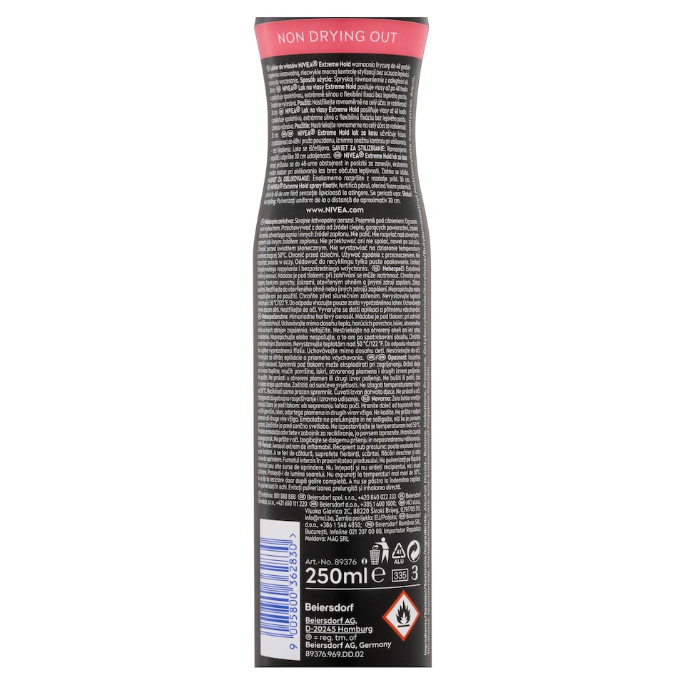 image 1 of Nivea Extreme Hold Styling Spray 250ml