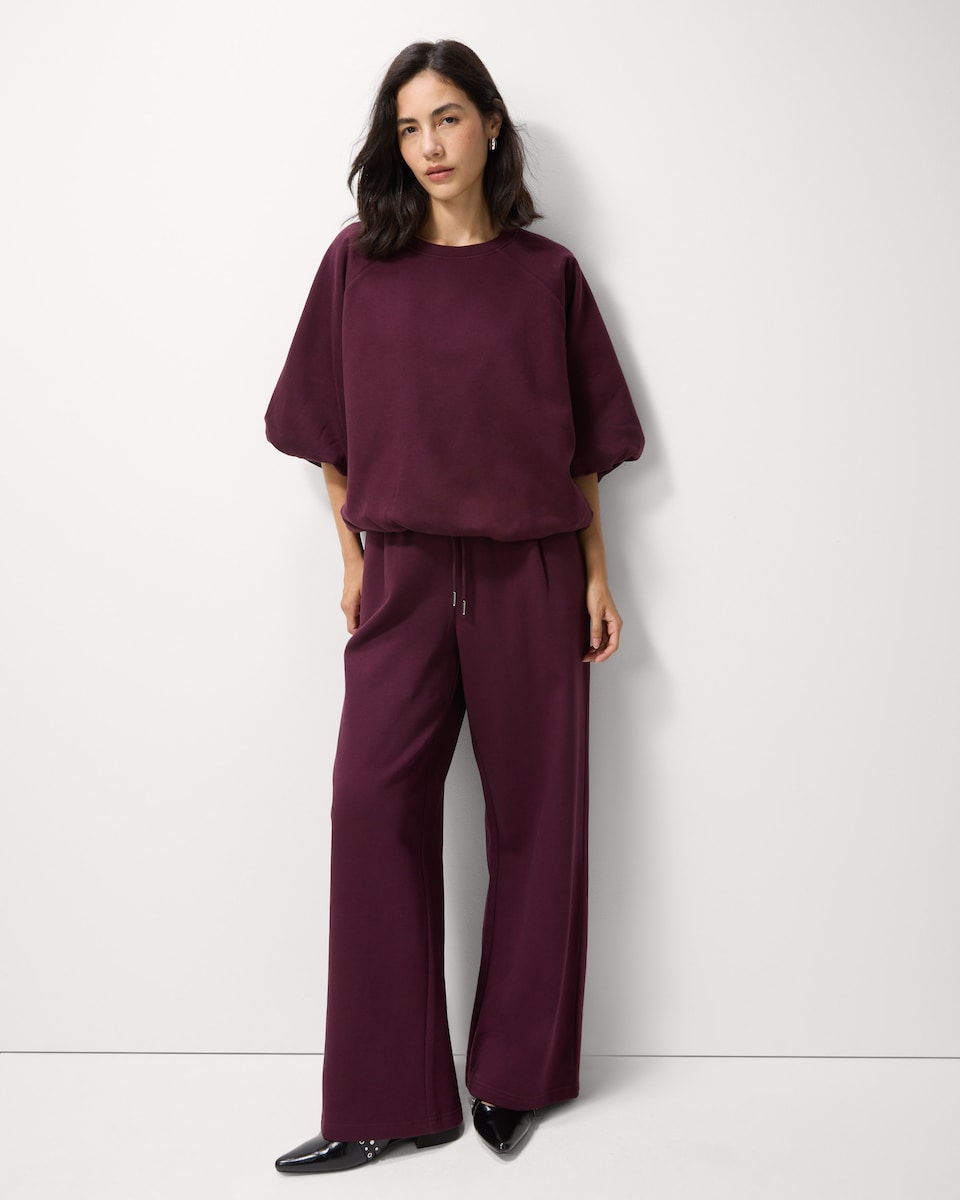 image 1 of F&F Cotton Rich Bubble Hem Co-ord T-Shirt in Purple