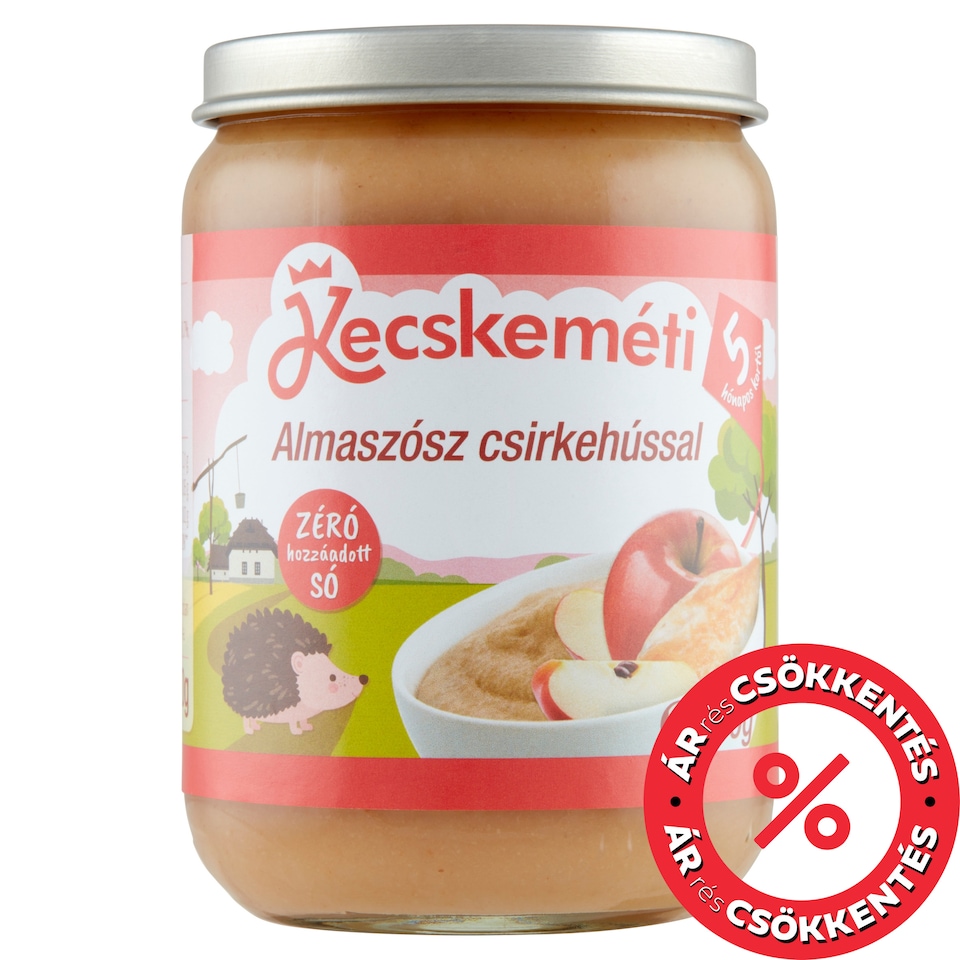 Kecskeméti almaszósz csirkehússal bébiétel 5 hónapos kortól 190 g