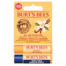 Burt's Bees 2 Pack 100% Natural Lip Balm Beeswax & Vanilla 8.5G