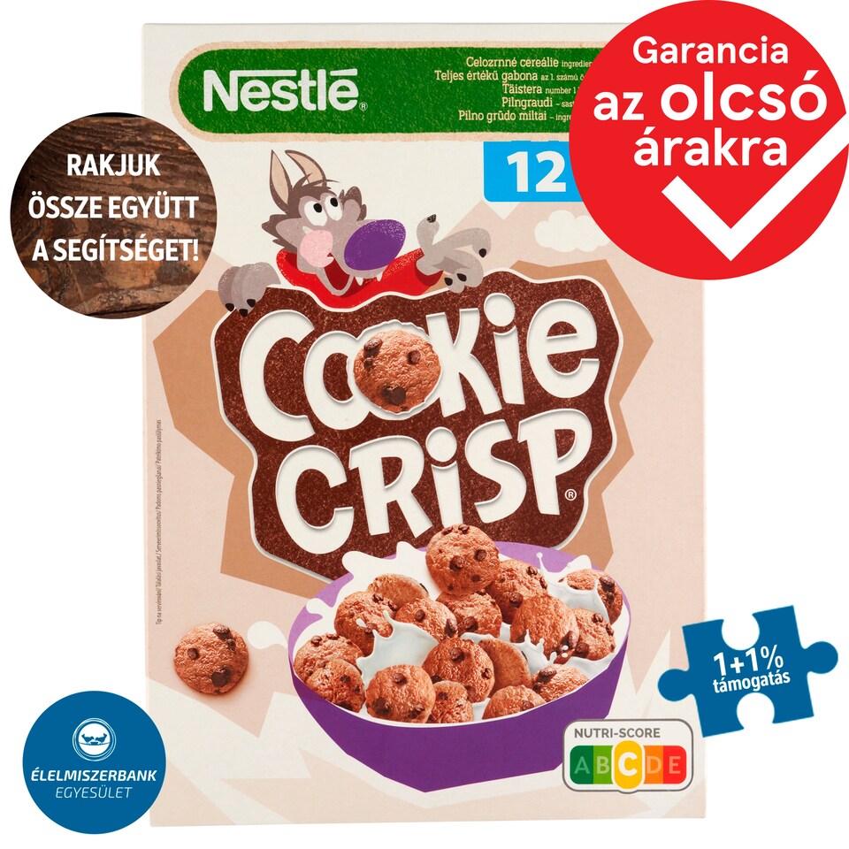 Nestlé Cookie Crisp Cookie Shaped Chocolate Flavoured Crunchy Cereal 375 g