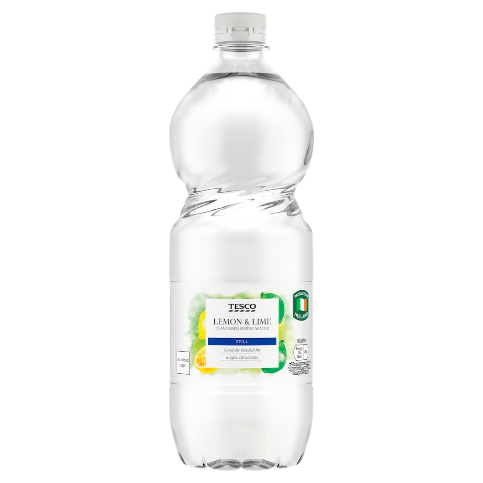 Tesco Lemon And Lime Flavoured Still Spring Water 1L