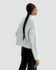 image 4 of F&F Ribbed High Neck Cable Knit Jumper with Wool in Silver
