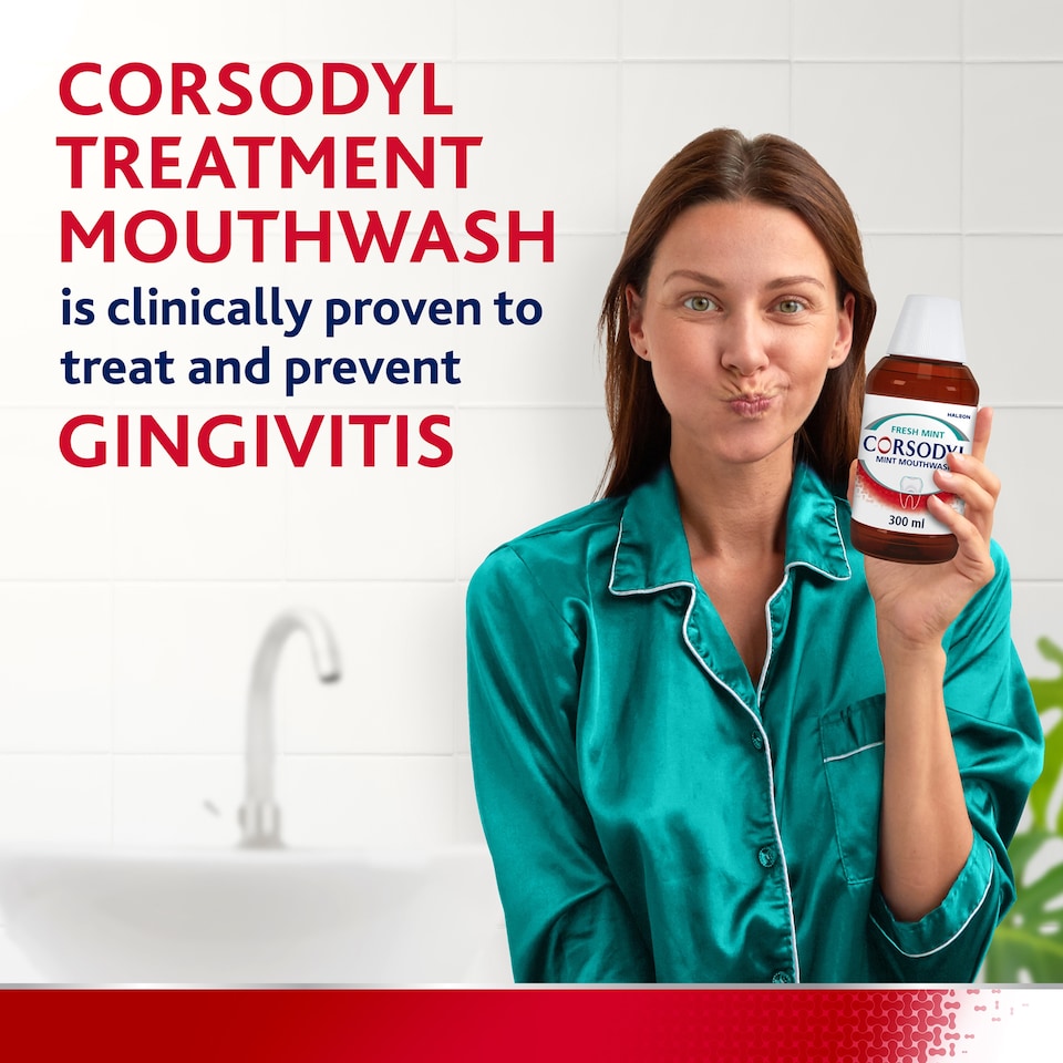 image 1 of Corsodyl Mint Mouthwash 300Ml
