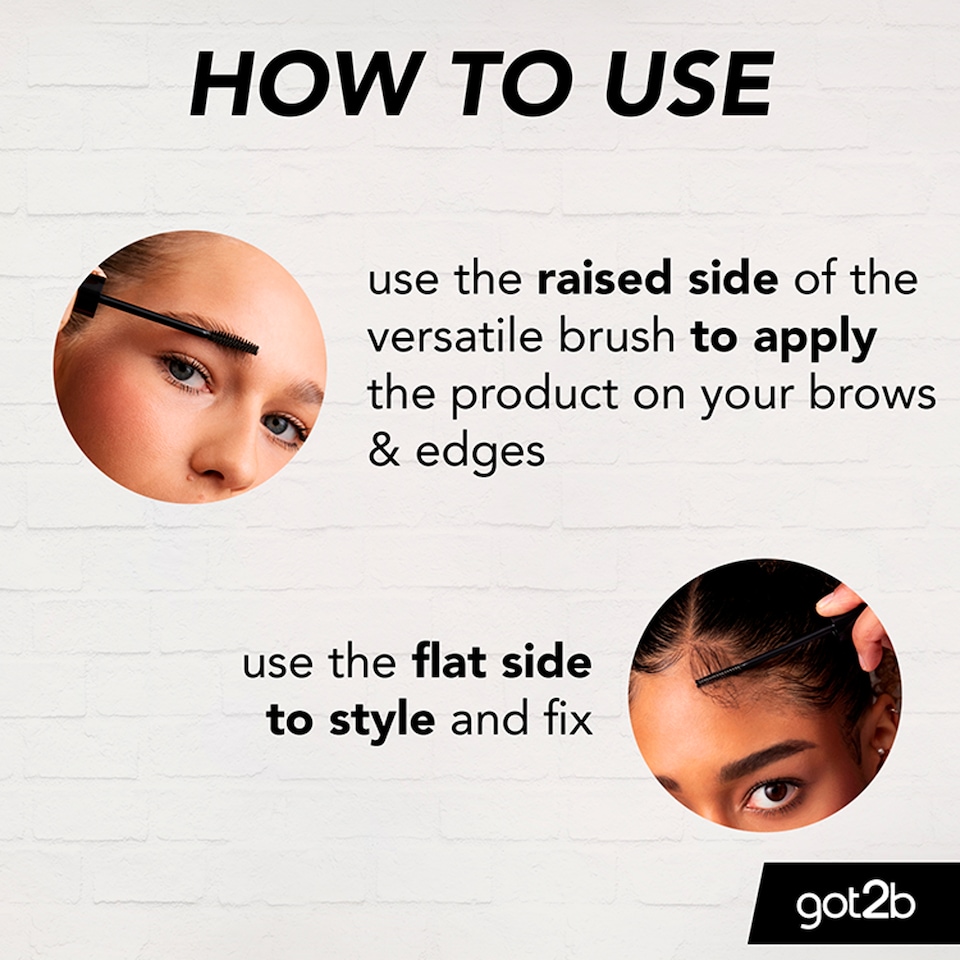 image 1 of Got2b Glued 2 in 1 Gel for Brows & Edges Waterproof 16ml