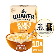Quaker Oat So Simple Porridge Sachets - Golden Syrup 10x36g