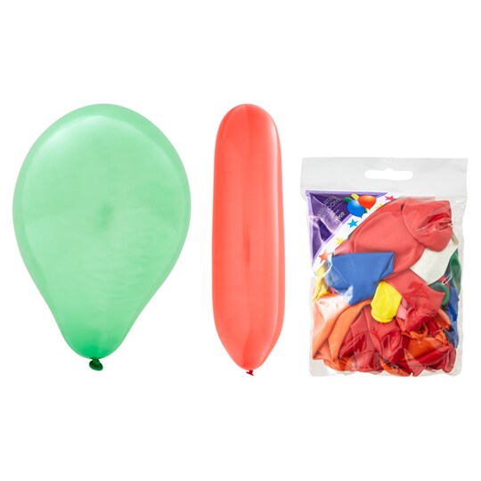 Tesco Assorted Balloons 50 Pack Tesco Groceries